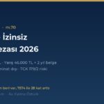 drift ve izinsiz yaris cezasi 2026