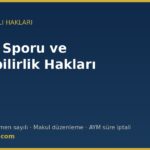 Engelli sporu ve erişilebilirlik hakları — ayrımcılık yasağı ve makul düzenleme