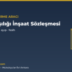 kat karsiligi insaat kapak