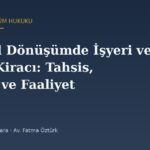 Kentsel Dönüşümde İşyeri ve Ticari Kiracı: Tahsis, Destek ve Faaliyet Kaybı