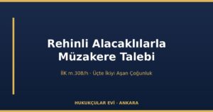 Konkordatoda Rehinli Alacaklılarla Müzakere Talebi Dilekçesi (İİK m.308/h) — Üçte İki Nisabı