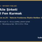 Aile ve aile şirketi için özel fon kurmak - serbest özel fon, III-52.1