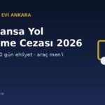 Ambulansa Yol Vermeme Cezası 2026