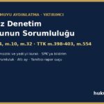 Bağımsız denetim kuruluşunun sorumluluğu - SPKn m.62-64, TTK m.554
