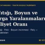 Bel Fıtığı, Boyun Fıtığı ve Omurga Yaralanmalarında Maluliyet Oranı 2026: Trafik Kazası, Vertebra Kırığı, Boyun İncinmesi ve Felç (Yönetmelik Tabloları)