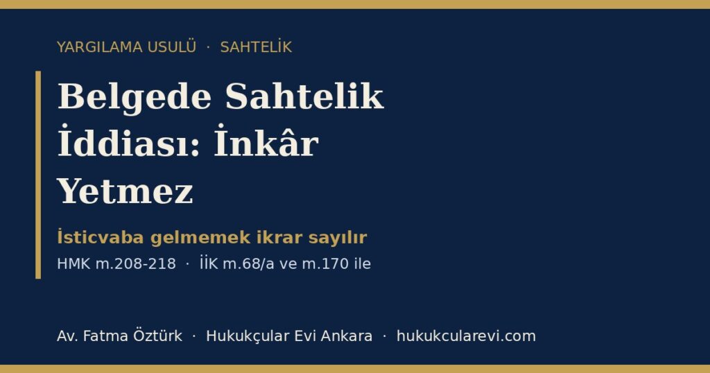 Belgede Sahtelik İddiası 2026 (HMK m.208-218): İmza İnkârı, Kademeli İnceleme, İsticvap ve İcra Takibinde İmza İtirazı — Dilekçe Örneğiyle Belgede Sahtelik İddiası 2026 (HMK m.208-218): İmza İnkârı, Kademeli İnceleme, İsticvap ve İcra Takibinde İmza İtirazı — Dilekçe Örneğiyle