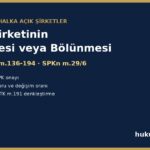 Borsa şirketinin birleşmesi ve bölünmesi - II-23.2, değişim oranı, TTK m.191