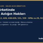 Borsa şirketinde yüzde 5 azlığın hakları - TTK m.411, 438-439, SPKn m.29