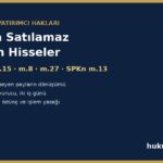 Borsada satılamaz görünen hisseler - borsada işlem görmeyen payların dönüşümü, Pay Tebliği m.15