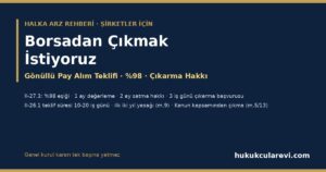 Borsadan Çıkmak İstiyoruz 2026: Kottan Gönüllü Çıkışın Tek Yolu — Gönüllü Pay Alım Teklifi (II-26.1), Yüzde 98 Eşiği ve Ortaklıktan Çıkarma Hakkı (II-27.3, SPKn m.27), Bedel Hesabı, İki Yıl Kuralı ve Kanun Kapsamından Çıkma