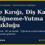 Çene Kırığı, Diş Kaybı ve Çiğneme-Yutma Bozukluğunda Maluliyet Oranı ve Tazminat 2026: Alt ve Üst Çene, Dil, Dudak, İmplant ve Protez Giderleri (Yönetmelik Tabloları)