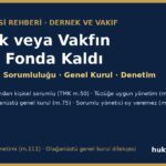 dernek vakif parasi fonda kaldi