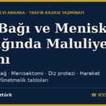 Diz Bağı ve Menisküs Yırtığında Maluliyet Oranı 2026: Ön Çapraz Bağ, Menisektomi, Diz Protezi ve Hareket Kısıtlılığı (Yönetmelik Tabloları)