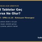 Finansal tabloların açıklanma süreleri ve geç açıklama - II-14.1, ek süre, Yakın İzleme