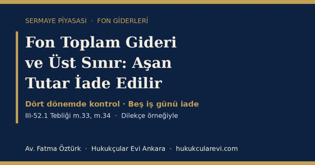 Fon Toplam Gideri ve Gider Üst Sınırı 2026 (III-52.1 Tebliği m.33): Dönemsel Kontrol, İade Yükümlülüğü ve Kalem Denetimi — Dilekçe Örneğiyle Fon Toplam Gideri ve Gider Üst Sınırı 2026 (III-52.1 Tebliği m.33): Dönemsel Kontrol, İade Yükümlülüğü ve Kalem Denetimi — Dilekçe Örneğiyle