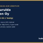 Genel kurulda vekâleten oy ve çağrı yoluyla vekâlet toplama 2026