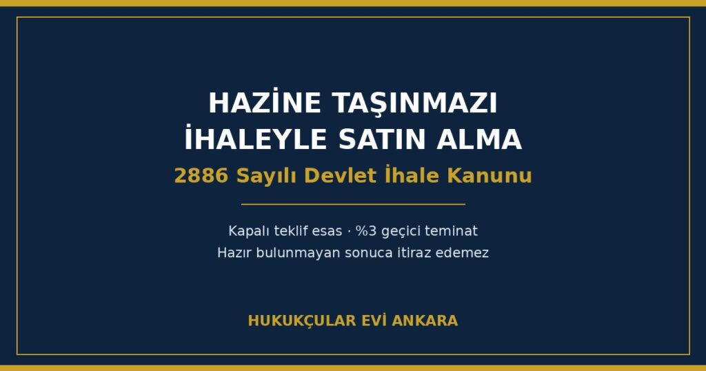 Hazine Taşınmazı İhaleyle Nasıl Satın Alınır? 2886 Sayılı Kanun Usulleri ve İtiraz Hazine Taşınmazı İhaleyle Nasıl Satın Alınır? 2886 Sayılı Kanun Usulleri ve İtiraz