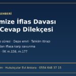 İflas davasına cevap dilekçesi örneği: HMK m.317 cevap süresi, İİK m.158 depo, m.177 doğrudan iflas savunması