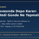 İflas davasında depo kararı: İİK m.158/2 yedi gün, depo tutarı, teminat mektubu, hatalı depo emri ve depo edilen para