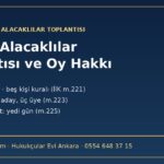 İflasta alacaklılar toplantısı, nisap ve oy hakkı rehberi