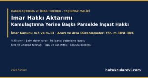 İmar Hakkı Aktarımı 2026: Kamulaştırma Yerine Başka Parselde İnşaat Hakkı — Şartlar, %30 Sınırı, Değer Tespiti ve Başvuru (İmar Kanunu m.13)