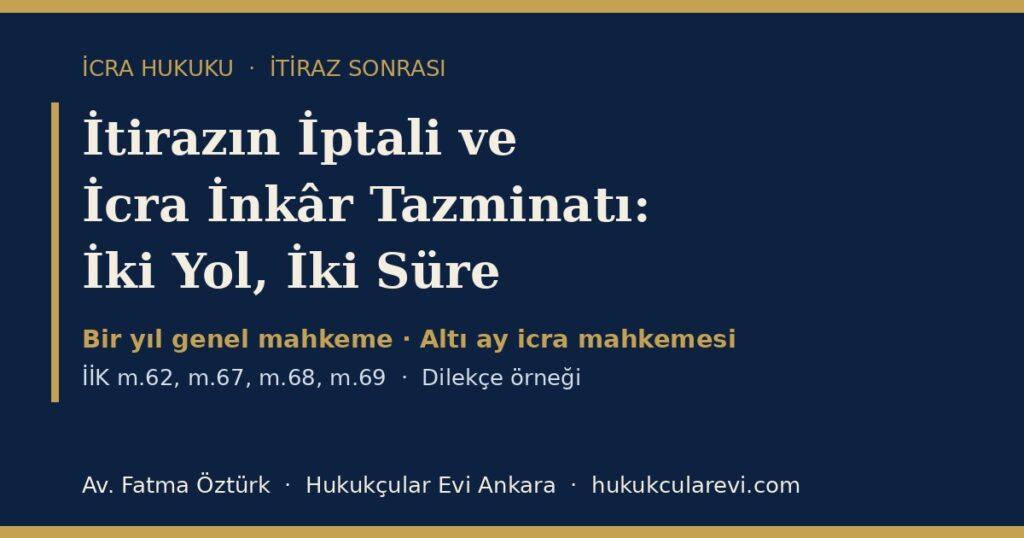 İtirazın İptali ve İcra İnkâr Tazminatı 2026 (İİK m.67-69): Bir Yıllık Dava, Altı Aylık Kaldırma, İmza İtirazı ve Borçtan Kurtulma Davası — Dilekçe Örneğiyle İtirazın İptali ve İcra İnkâr Tazminatı 2026 (İİK m.67-69): Bir Yıllık Dava, Altı Aylık Kaldırma, İmza İtirazı ve Borçtan Kurtulma Davası — Dilekçe Örneğiyle