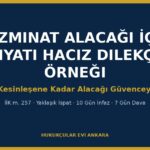 Tazminat Alacağı İçin İhtiyati Haciz Dilekçesi Örneği