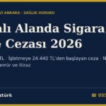 Kapalı Alanda Sigara İçme Cezası 2026: Kişiye 1.764 TL, İşletmeye 24.440 TL'den Başlayan Ceza, Yasak Alanlar, Özel Araç ve Taksi, Nargile ve Elektronik Sigara, Tekerrür, Kapatma ve İtiraz (4207 s.K. m.2, 5; Kabahatler Kanunu m.39)