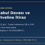 Kayıt kabul davası ve iflasta sıra cetveline itiraz rehberi