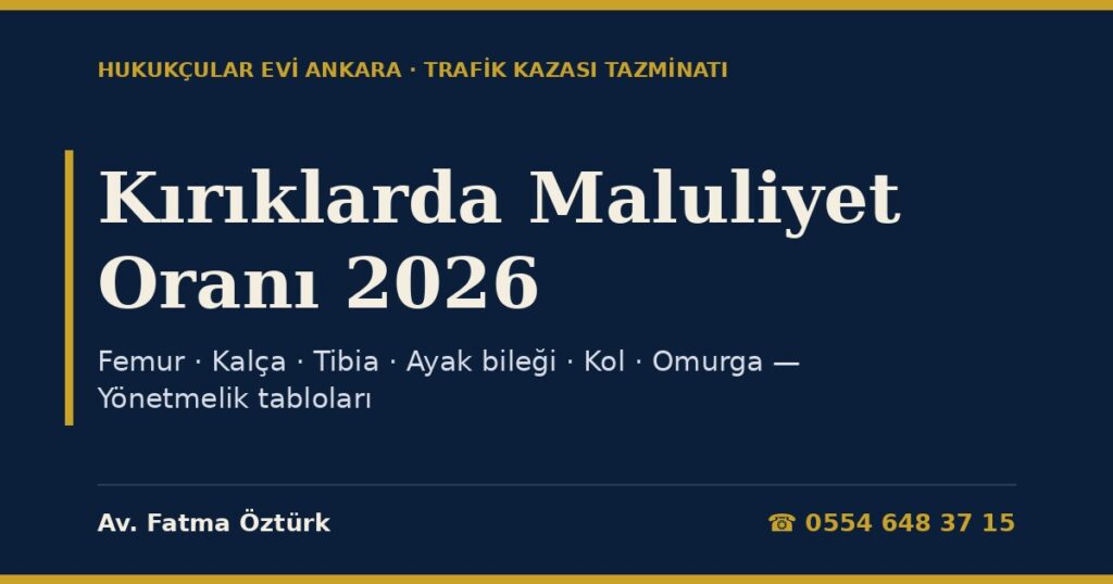 Kırıklarda Maluliyet Oranı 2026: Femur, Tibia, Kalça, Ayak Bileği, Kol ve Omurga Kırığı Yüzde Kaç? (Yönetmelik Tabloları) Kırıklarda Maluliyet Oranı 2026: Femur, Tibia, Kalça, Ayak Bileği, Kol ve Omurga Kırığı Yüzde Kaç? (Yönetmelik Tabloları)