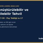 Paya dönüştürülebilir ve değiştirilebilir tahvil - VII-128.8 m.17-30