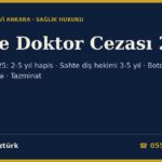 Sahte Doktor Cezası 2026: Diplomasız Hasta Tedavi Etmek ve Doktor Unvanı Takınmak (1219 s.K. m.25), Sahte Diş Hekimi (m.41), Güzellik Merkezinde Botoks ve Dolgu, Sahte Diploma, Hastanın Zarar Görmesi ve Tazminat