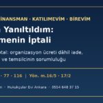 Tasarruf finansmanda satışta yanıltıldım: sözleşmenin iptali, organizasyon ücreti iadesi ve temsilcinin sorumluluğu