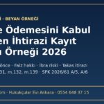 Tasfiye ödemesini kabul ederken ihtirazi kayıt beyanı örneği 2026 - fon tasfiyesi çekince