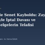 Terekede Senet Kayboldu: Zayi Nedeniyle İptal Davası ve Kayıp Belgelerin Telafisi