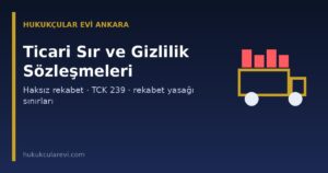 Ticari Sır, Know-How ve Gizlilik Sözleşmeleri 2026: Haksız Rekabet, TCK 239 ve Rekabet Yasağı Sınırları