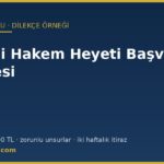 Tüketici hakem heyeti başvuru dilekçesi örneği 2026