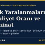 Yanık Yaralanmalarında Maluliyet Oranı ve Tazminat 2026: Trafik Kazasında Araç Yangını, Sürtünme ve Kimyasal Yanık, Keloid, Kontraktür ve Estetik Giderler (Yönetmelik Tabloları)