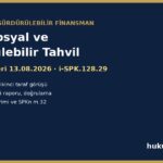 Yeşil, sosyal ve sürdürülebilir tahvil - SPK rehberleri 13.08.2026, i-SPK.128.29