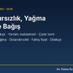 Afette hırsızlık, yağma, sahte bağış ve fahiş fiyat: cezalar ve mağdurun hakları