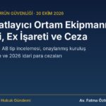ATEX Yönetmeliği kapsamında patlayıcı ortam ekipmanında grup ve kategori, Ex işareti, AB tip incelemesi, piyasadan çekme ve 2026 idari para cezaları rehberi kapak görseli
