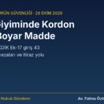 Çocuk giyiminde kordon ve büzme ipi (TS EN 14682) ile azo boyar madde (KKDİK Ek-17 giriş 43): toplatma, 2026 cezaları ve itiraz yolu