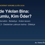 Depremde yıkılan bina: müteahhit, yapı denetim ve belediyenin ceza ve tazminat sorumluluğu