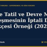 Devre Tatil ve Devre Mülk Sözleşmesinin İptali Dava Dilekçesi Örneği (2026) — 6502 m.50