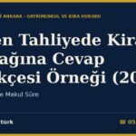 Erken Tahliyede Kira Alacağına Cevap Dilekçesi Örneği (2026) — TBK m.325 ve Makul Süre
