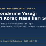 Geri gönderme yasağı (non-refoulement): 6458 sayılı Kanun m.4