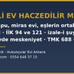 Hisseli ev haczedilir mi? Hisseli tapu, miras evi ve eşlerin ortak evine haciz, pay haczi ve hisseli evde meskeniyet