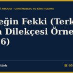İpoteğin Fekki (Terkini) Dava Dilekçesi Örneği (2026) — TMK m.883