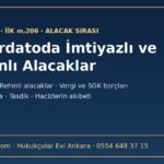 Konkordatoda imtiyazlı ve rüçhanlı alacaklar: İİK m.206 sırası, işçi alacakları, rehinli alacaklar, vergi ve SGK borçları