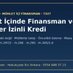Konkordatoda mühlet içinde finansman ve komiser izinli kredi, İİK 308/c/4 ve 7327 sayılı Kanun